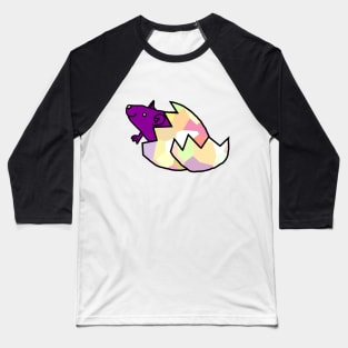 Cute Rat Hatching from Easter Egg Baseball T-Shirt